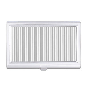 Grey and white candy stripes business card case