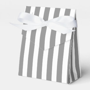 Grey and white candy stripes favor boxes