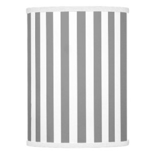Grey and white candy stripes lamp shade