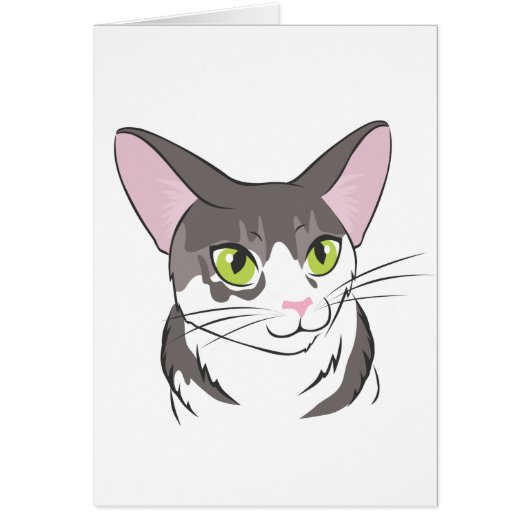 Grey and White Cat Cards (Front)