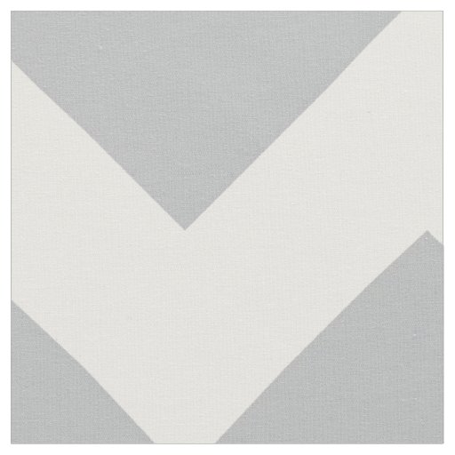 Grey and White Chevron Stripe Fabric