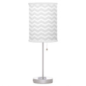 Grey and White Chevron Table Lamp (Left)