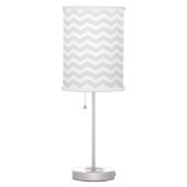 Grey and White Chevron Table Lamp (Right)