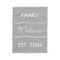 Grey And White Custom Family Name