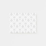 Grey And White Damask Post-it Notes at Zazzle