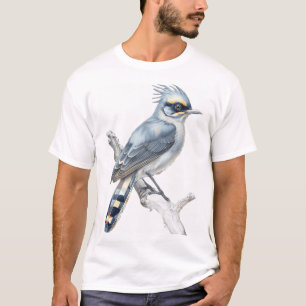 Grey and White Rare Bird Illustration – Elegant Mi T-Shirt