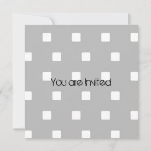 Grey and White Squares Baby Shower Invitation