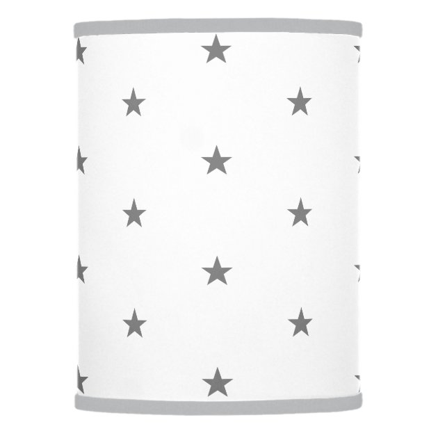 white and grey star lampshade