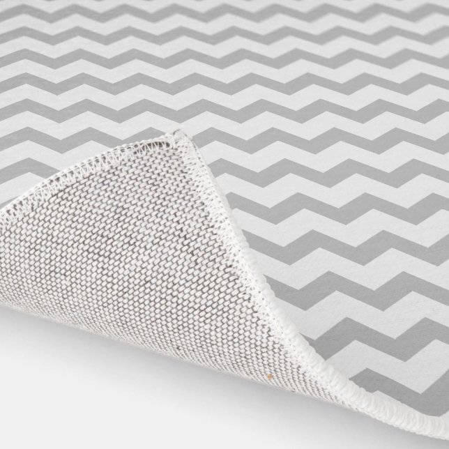 Grey and white zig zag stripe chevron pattern rugs (Indoor)