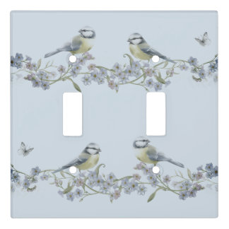 “Grey and Yellow Birds”  Light Switch Cover