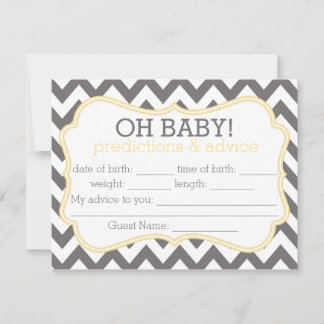 Grey and Yellow Chevron Predictions & Advice Card