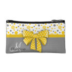Grey and Yellow Polka Dots, Sunny Yellow Ribbon