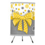 Grey and Yellow Polka Dots, Sunny Yellow Ribbon Tripod Lamp