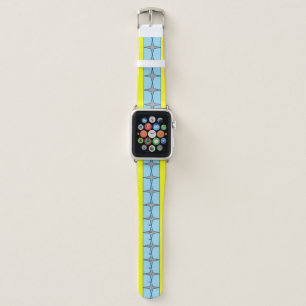 Grey and Yellow Star Apple Watch Band
