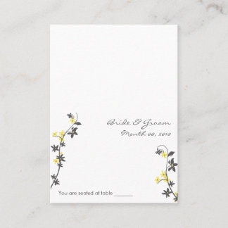 Grey and Yellow Wedding Placecards