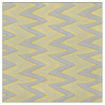 Grey and yellow zigzag stripes fabric