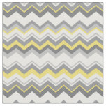 Grey and yellow zigzags, custom size fabric