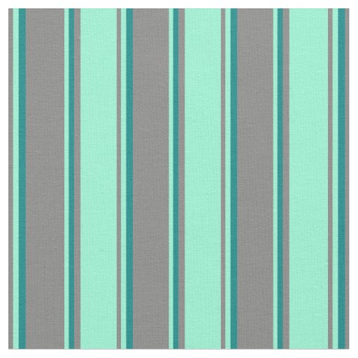 Grey, Aquamarine, and Teal Colored Pattern Fabric