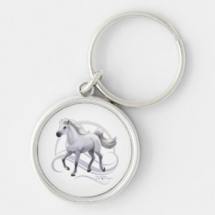 Grey Arabian Horse Keychain