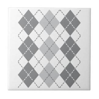Grey Argyle Ceramic Tile