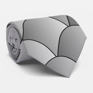 Grey Art Deco Design Neck Tie