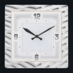 Grey Art Deco  Square Wall Clock<br><div class="desc">Great Art Deco clock design. You will love it like others. Be free to use this design for other product you like or to customize and add your text. Follow me for more. Thank you. Have a nice day.</div>