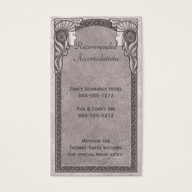 Grey Art Nouveau Wedding (Front)