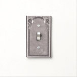 Grey Art Nouveau Wedding Light Switch Cover