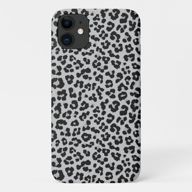 Grey Ash Leopard Cheetah Animal Pattern Case-Mate iPhone Case (Back)