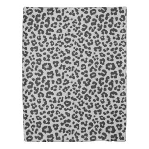 Grey Ash Leopard Cheetah Animal Pattern Duvet Cover