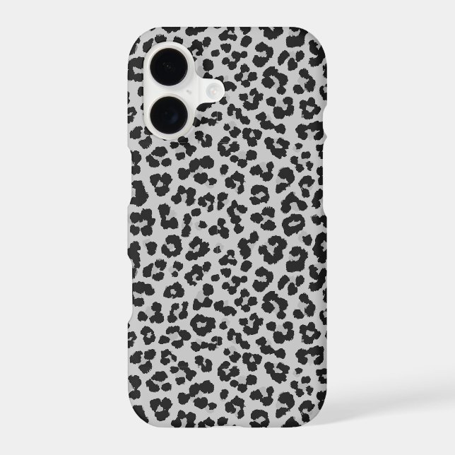Grey Ash Leopard Cheetah Animal Pattern Iphone Case (Back)