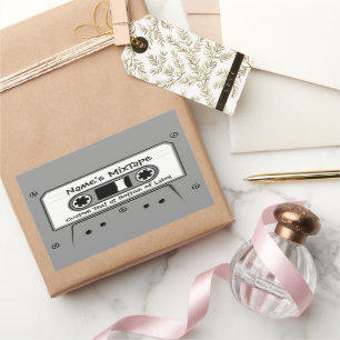 Grey Audio Cassette Tap Rectangular Sticker