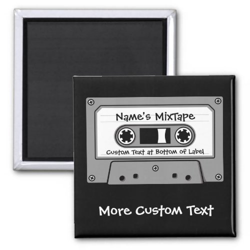 Grey Audio Cassette Tape Magnet