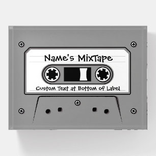 Grey Audio Cassette Tape Paperweight