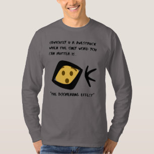 Grey 'Awestruck' Basic Long Sleeve Boomeranged T-Shirt