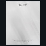 Grey Background Elegant Plain Simple Professional Letterhead<br><div class="desc">Choose from Different Types and Sizes. Stylish Classical Simple Template For All Professions.</div>