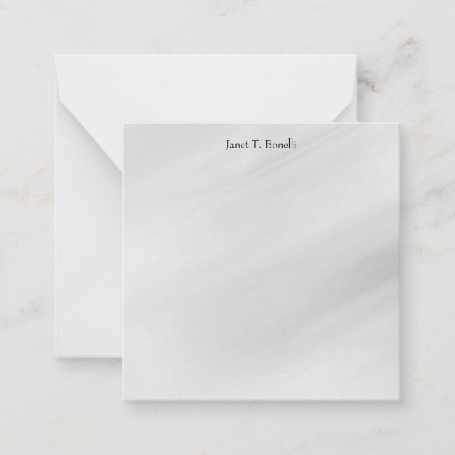 Grey Background Elegant Plain Simple Professional Note Card (Front)