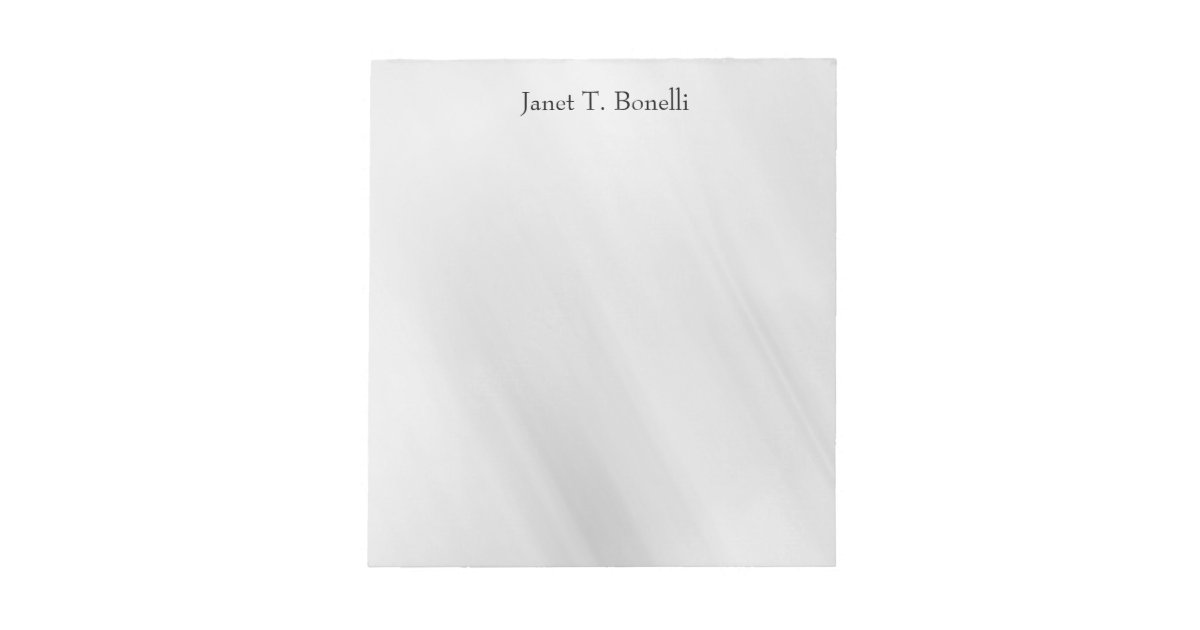 Grey Background Elegant Plain Simple Professional Notepad Zazzle Com