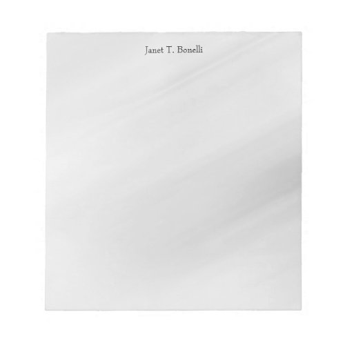 Grey Background Elegant Plain Simple Professional Notepad