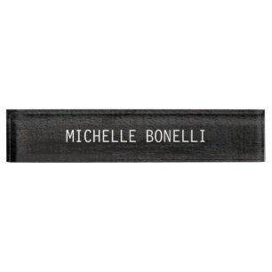 Grey Background Plain Legible Modern Nameplate