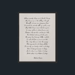 Grey Beige Custom Poem Print on Canvas<br><div class="desc">Add your favorite poem or verse to this high quality gallery wrap canvas. Customize the text,  font and size to make a memorable gift for yourself or loved one to admire and be inspired for years to come.</div>