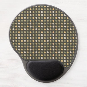 grey beige dots on dark grey gel mouse pad