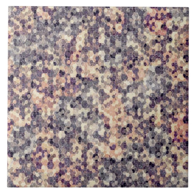 Grey, beige geometric  ceramic tile (Front)