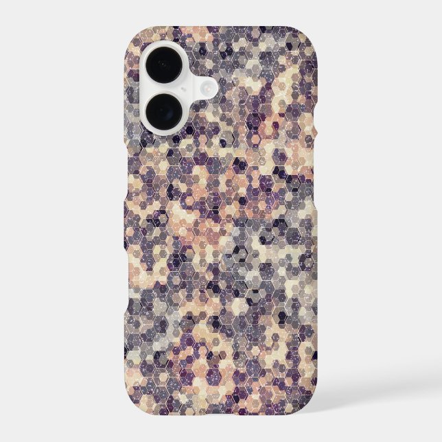 Grey, beige geometric  iphone case (Back)