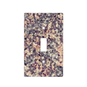Grey, beige geometric  light switch cover