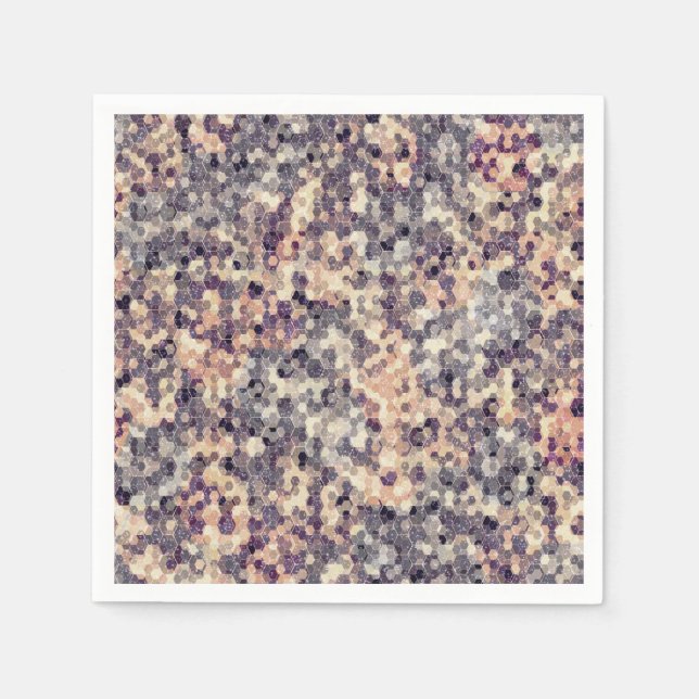 Grey, beige geometric napkins (Front)