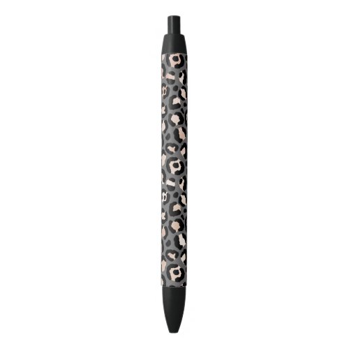 Grey Beige Peach Rose Leopard Print         Pen