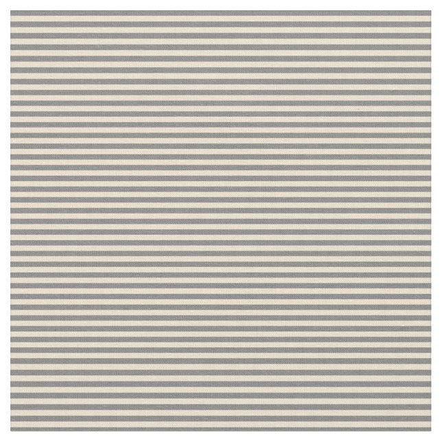 Grey & Beige Stripes/Lines Pattern Fabric (Close Up)