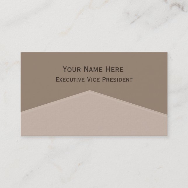 Grey Biege Center Point Business Card (Front)