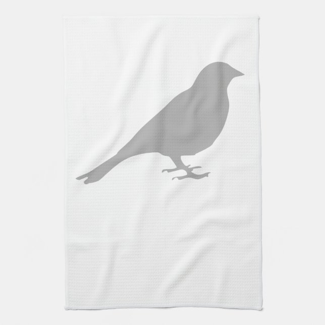 Grey Bird Kitchen Towel (Vertical)